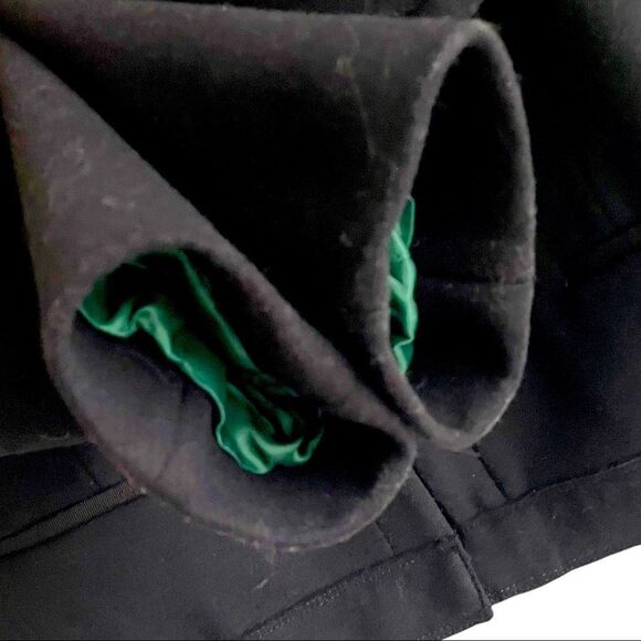 (SOLD) MASSIMO DUTTI Wool Collarless Zip Front Blazer Jacket Black 12 - Picture 6 of 8